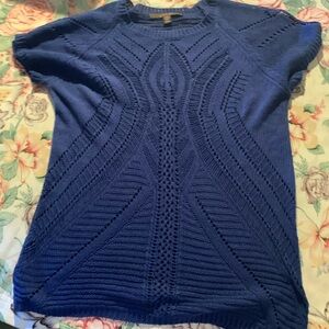 Fever Women’s Blue Knit Short Sleeve Sweater Size Medium